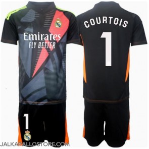 Real Madrid Thibaut Courtois #1 Maalivahti Vieraspaita Lapsille 2024-25 Lyhythihainen (+ shortsit)
